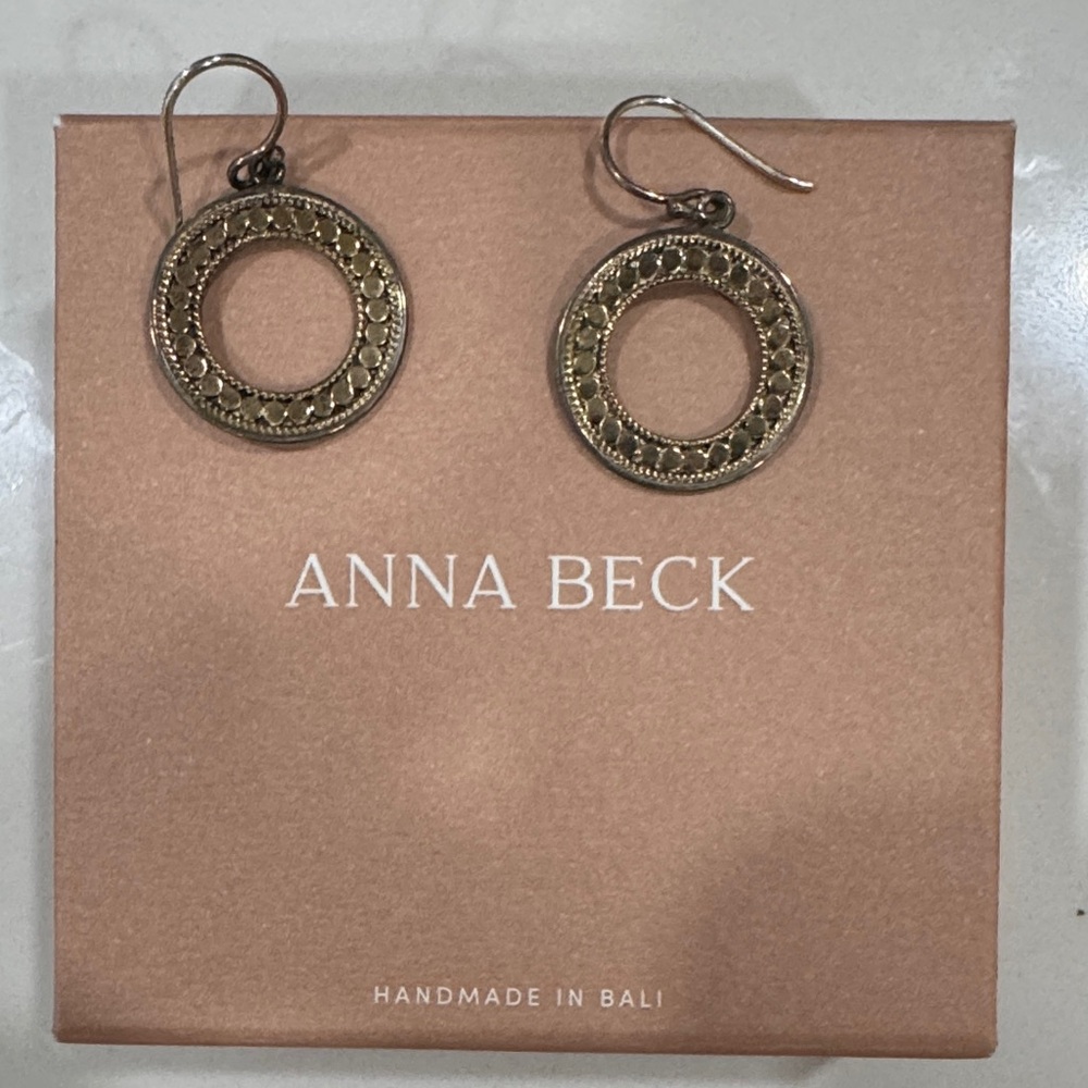 Anna Beck Gold Textured Hoop Earrings